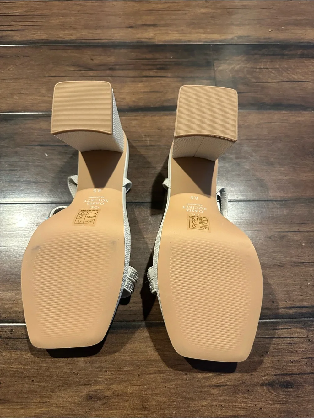 Oasis Society The Suvs - Women's Ivory Rhinestone Ankle-Strap Platform Sandals